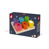 Puzzle con 6 figuras sensoriales I Wood (madera)